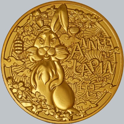 1/4 euro - Calendrier Chinois - 2023 - Année du lapin