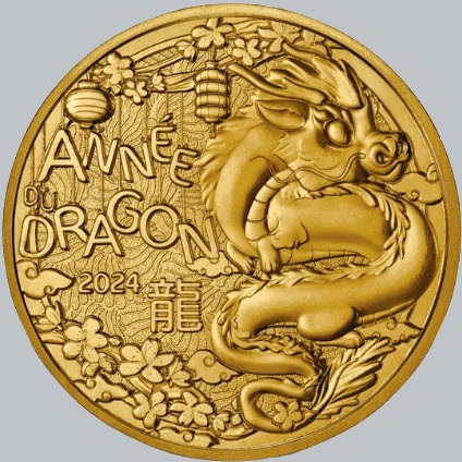 1/4 euro - Calendrier Chinois - 2024 - Année du drzgon