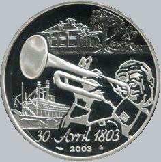 1 1/2 euro - Bicentenaire de la vente de la Louisiane aux Etats-Unis - 2003